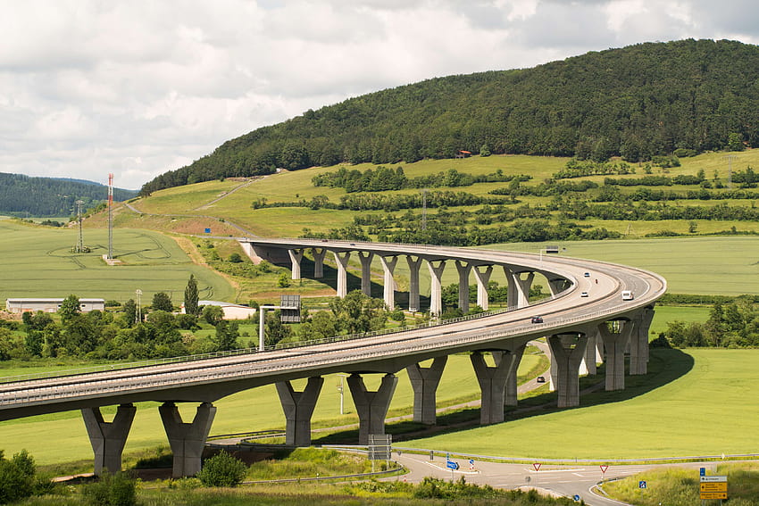 bridge, germany, highway ...tokkoro, infrastructure HD wallpaper