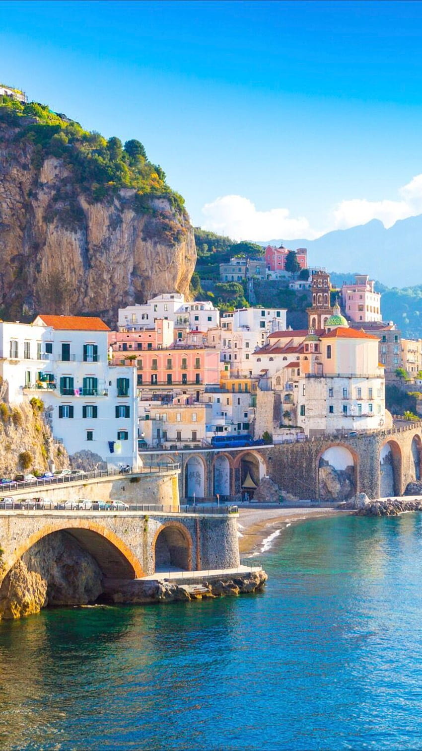 Kota laut untuk iPhone XS Anda dari Everpix, pantai amalfi wallpaper ponsel HD