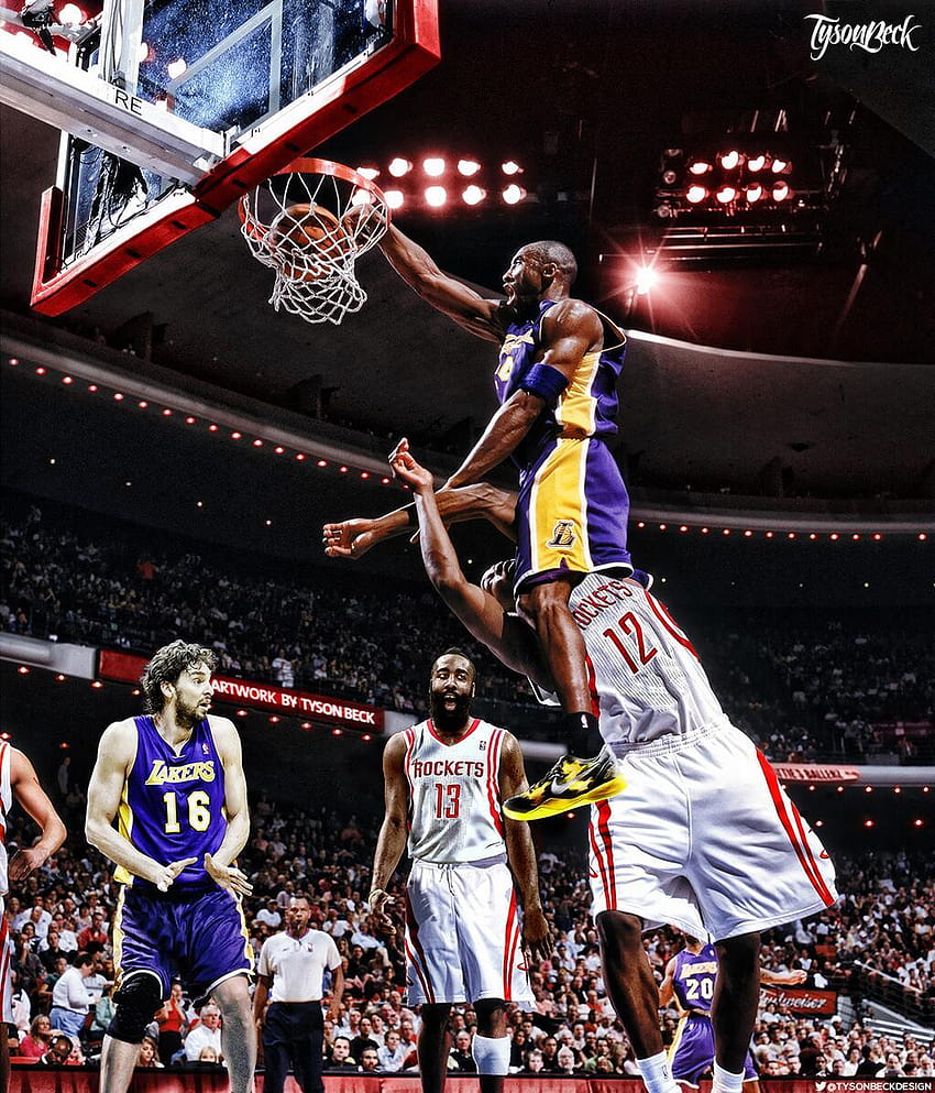 SICK Graphic of The Day! Kobe Bryant Dunking On Dwight Howard, dwight howard 2018 HD phone wallpaper