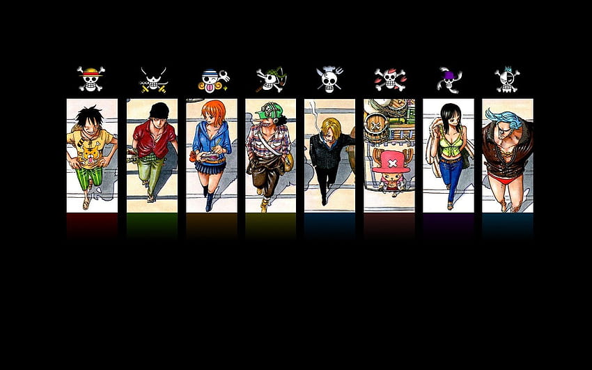 One Piece, Monkey D. Luffy, Roronoa Zoro, Nami, Usopp, Sanji, Tony Tony Chopper, Nico Robin, Jolly Roger, อะนิเมะ / และ Mobile &, one piece jolly roger วอลล์เปเปอร์ HD