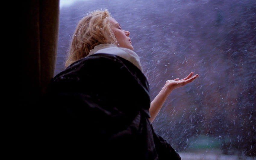 women, snow, movies, actress, Nicole Kidman, window panes, scene, Cold Mountain :: HD wallpaper