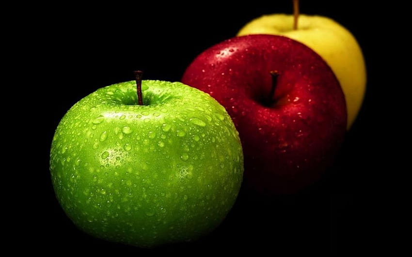 Green Apple Fruits Red Dowload, green and red HD wallpaper
