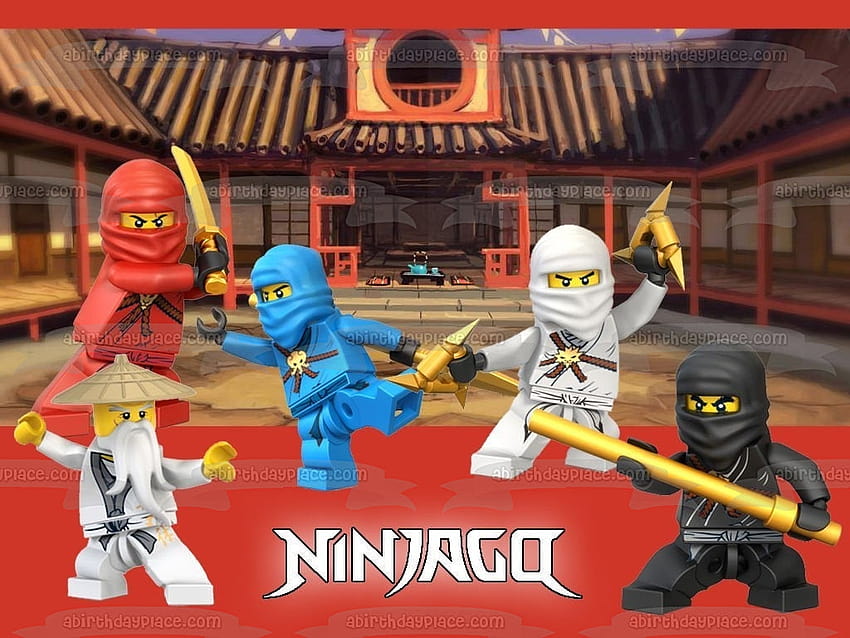 LEGO Ninjago Ninjas Master Wu Kai Cole Zane Jay Essbarer Kuchenaufsatz Ima – A Birtay Place, Cole Ninjago HD-Hintergrundbild