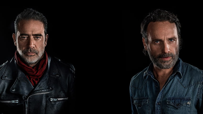 The Walking Dead Zoom Backgrounds Доведете Рик и Нигън на срещи, живите мъртви неган HD тапет