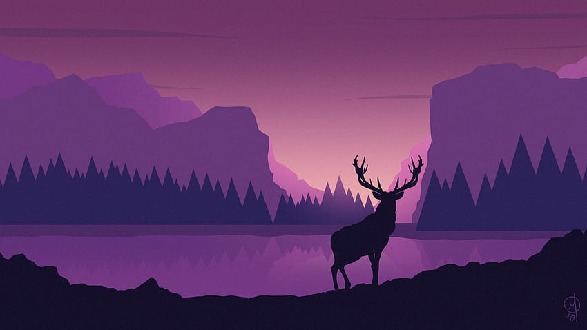 Deer Digtial Vector Art , Artist HD wallpaper