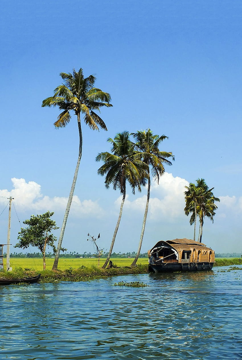 Casa del lago Alleppey Kerala fondo de pantalla del teléfono