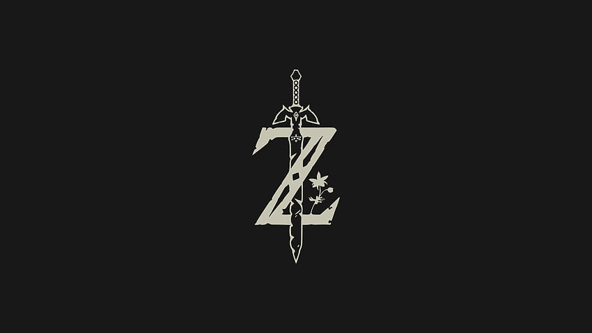 The Legend Of Zelda Минимално лого, игри, фонове и лого на меч HD тапет