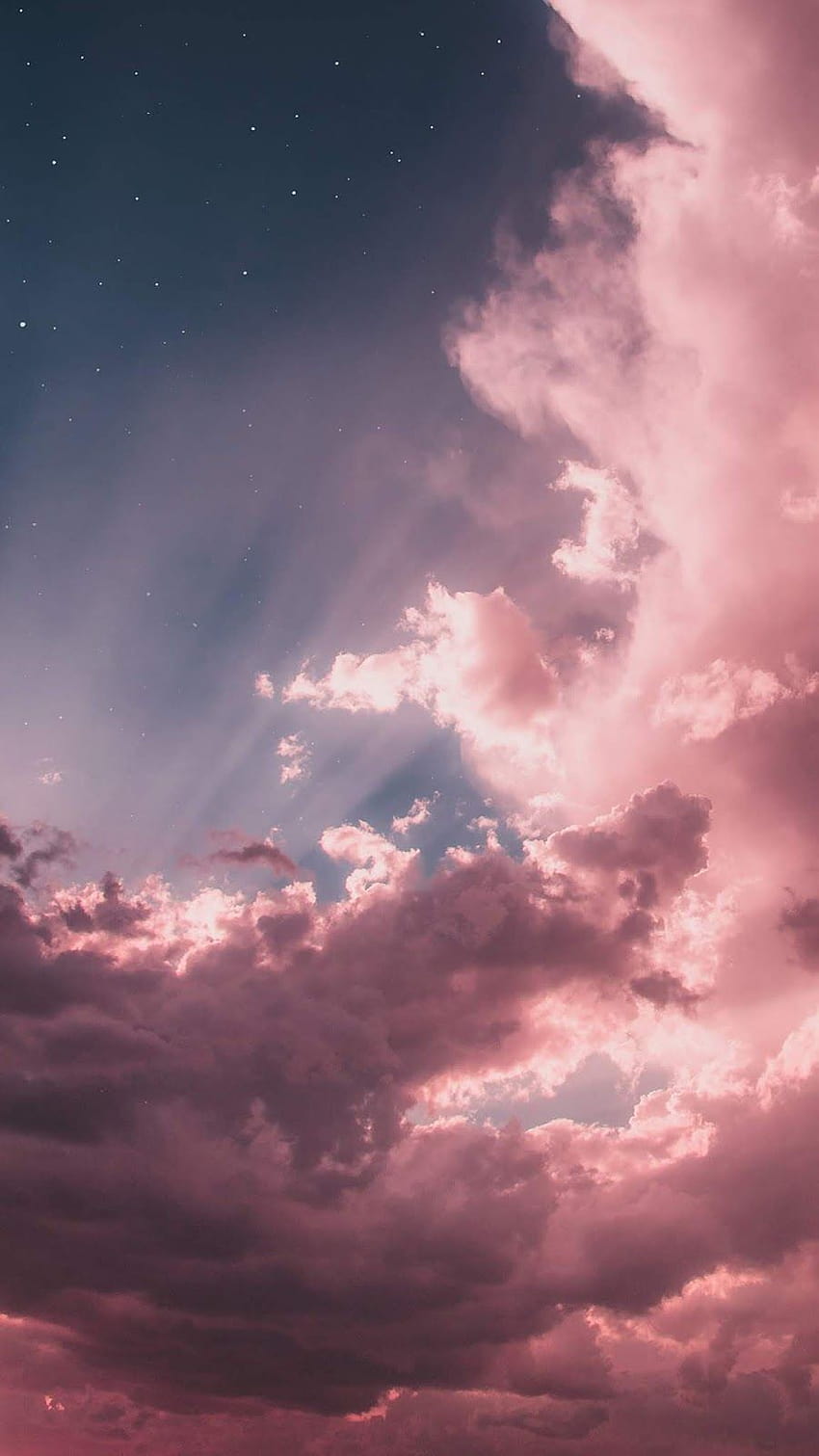 PicGaGa の審美的なピンクの雲と背景、審美的なキラキラ雲 HD電話の壁紙