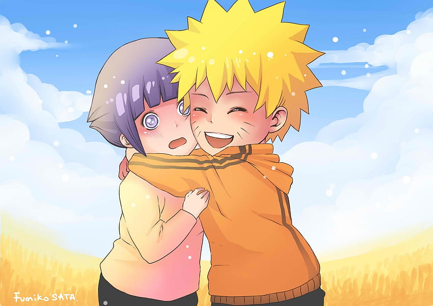Naruto Love Hinata, Naruto und Hinata küssen sich HD-Hintergrundbild