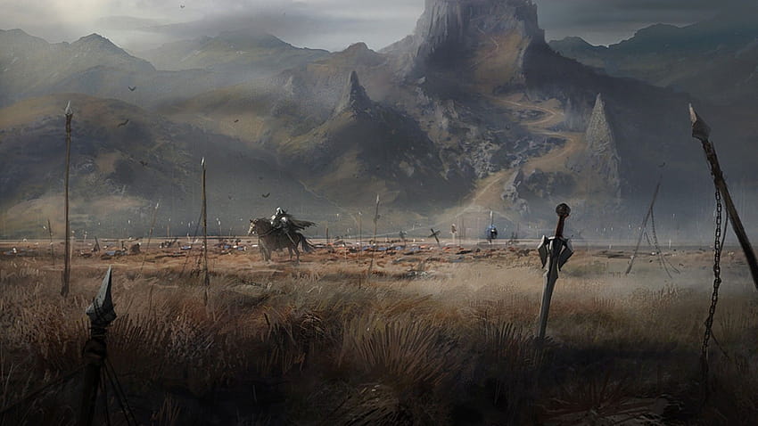 Battlefield War Zone Fantasy Art, ancient battlefield HD wallpaper