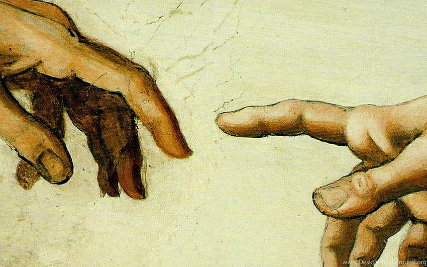 Dipinti Mani Michelangelo La creazione di Adamo Sfondi Sfondo HD