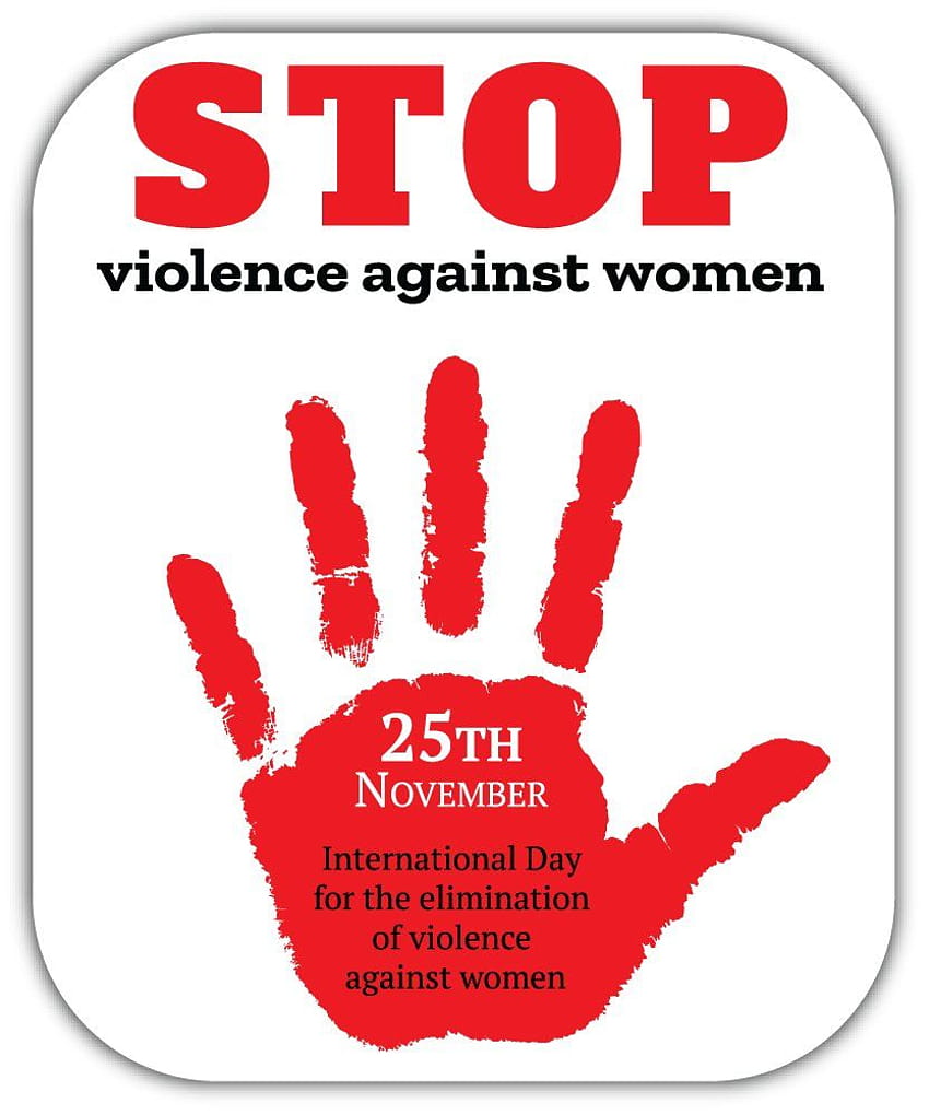 SkyLabel International Day for the Elimination of Violence Against Women 범퍼 스티커 자동차 트럭 Van Wall Window 용 비닐 아트 데칼, 폭력 여성 중지 HD 전화 배경 화면