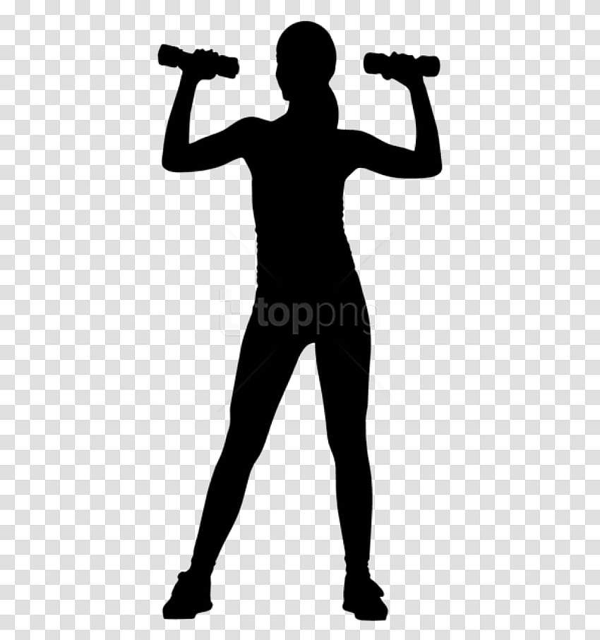 Fitness Silhouette Ragazza con pesi Silhouette, Persona, Ninja, Pantaloni Png trasparente - Pngset Sfondo del telefono HD