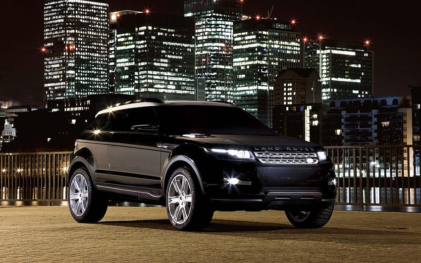 Range Rover Evoque Black, ленд роувър рейндж роувър HD тапет