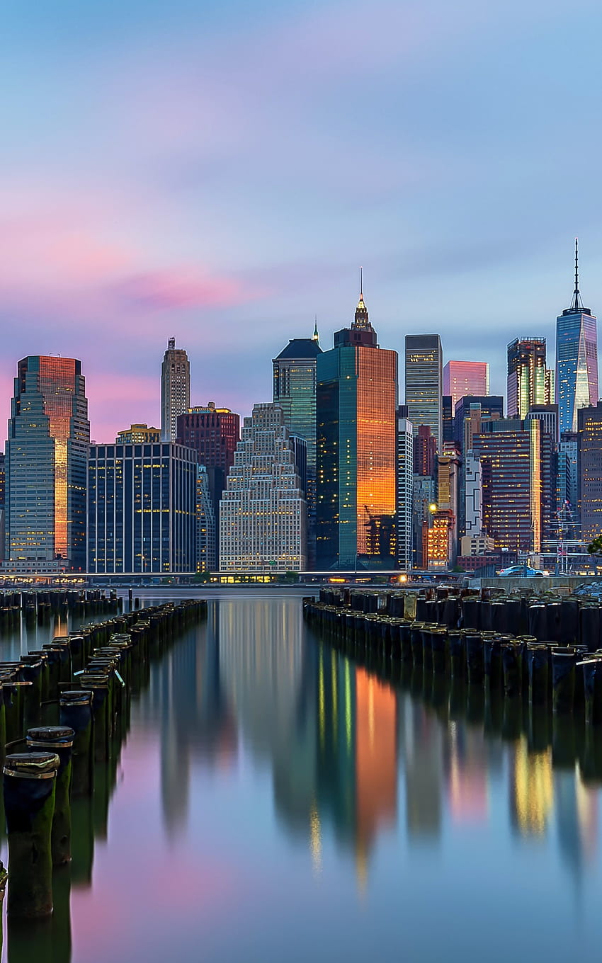 1600x2560 Brooklyn, Rascacielos, Ciudad de Nueva York, Amanecer, Mañana, Arquitectura, Estados Unidos for Google Nexus 10, city sunrise fondo de pantalla del teléfono