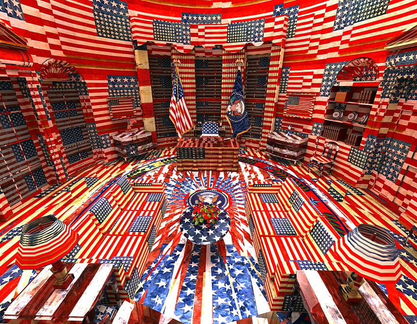 of the Day: The Oval Office, in the Style of Jasper Johns HD wallpaper