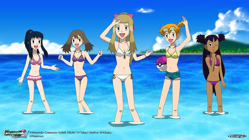 Backgrounds Pkmn V Girls Underwater Dengan Blue On Dengan Pokemon Serena, fajar pokemon Wallpaper HD