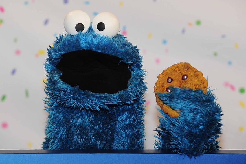 Cookie Monster comemora 50 anos com 'Vila Sésamo', meme do monstro dos biscoitos papel de parede HD