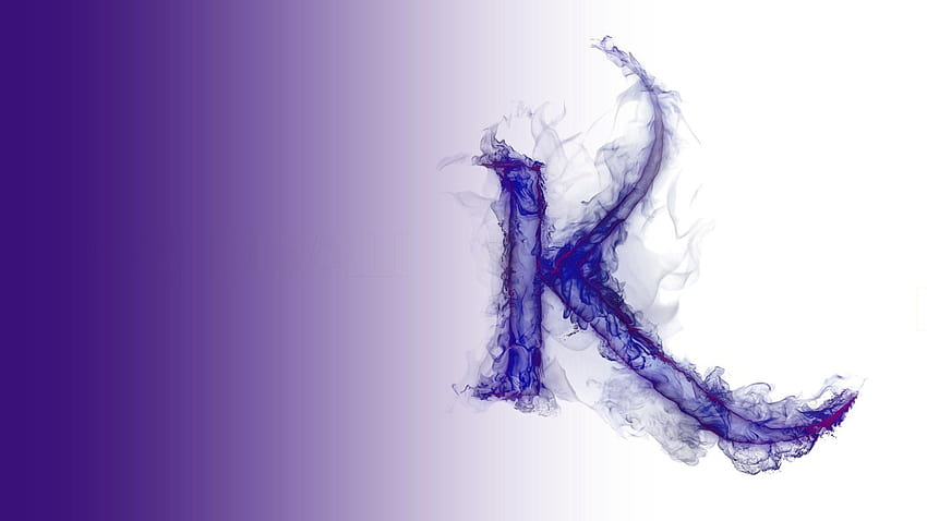 Lettres de fumée K Alphabet, nom k Fond d'écran HD
