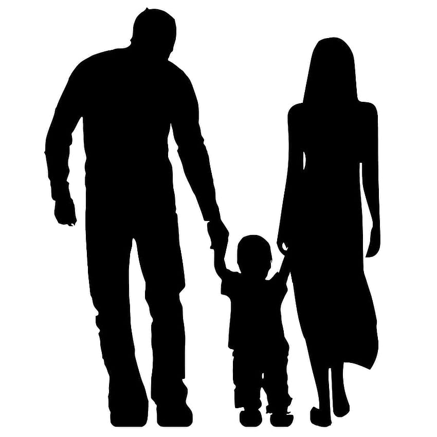 : Silhouette, Adoption, Eltern, Junge, Kind, Vater, Mutter, süße Mutter und Sohn HD-Handy-Hintergrundbild