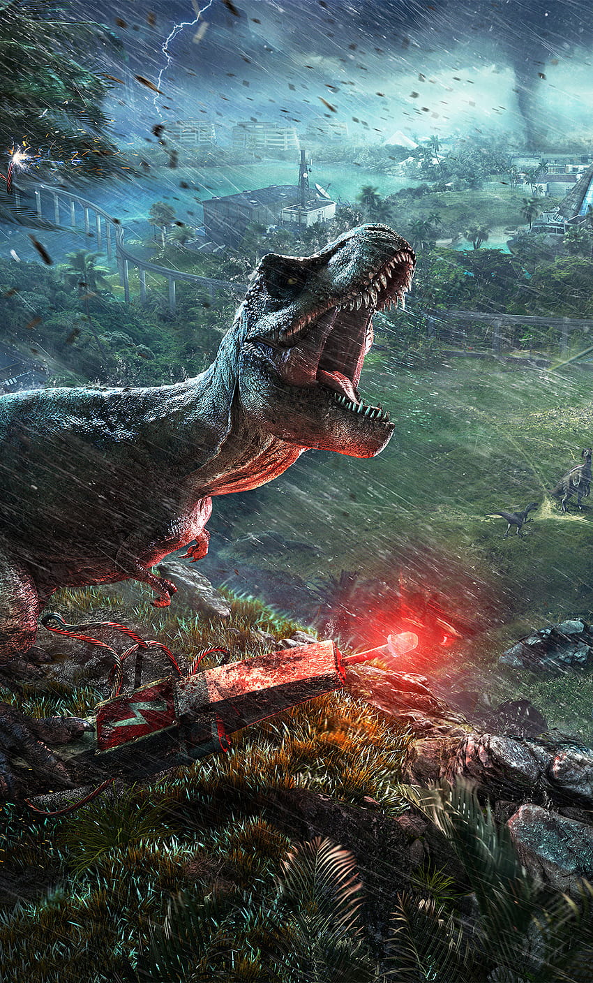 1280x2120 2018 Jurassic World Evolution iPhone , Backgrounds, and, trex jurassic world evolution HD phone wallpaper