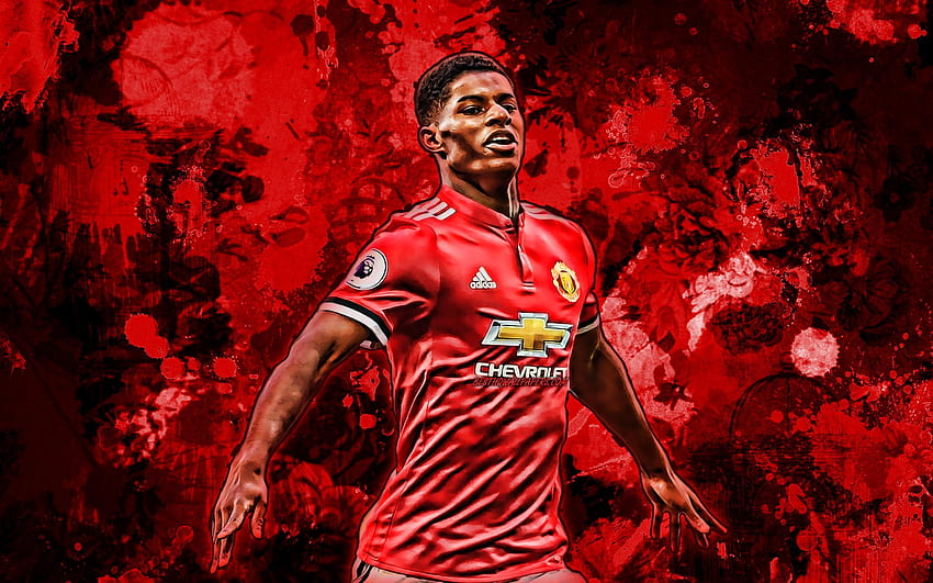 Marcus Rashford, 2019, red paint, rashford 2019 HD wallpaper | Pxfuel