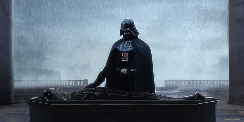 Darth Vader visita a Tumba de Padme II por Ludovic Bourgeoishttps://cdnb.artstation/p/assets/ / /…, force choke papel de parede HD
