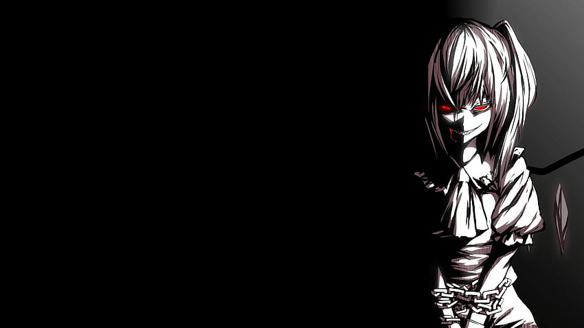 Schwarzer Anime, Psycho-Killer-Anime-Mädchen HD-Hintergrundbild