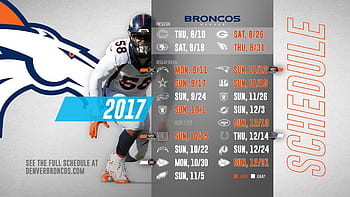 2021-2022 Denver Broncos Wallpaper Schedule