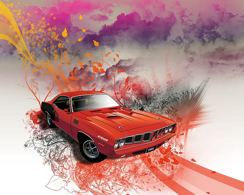 Muscle Car Art HD wallpaper