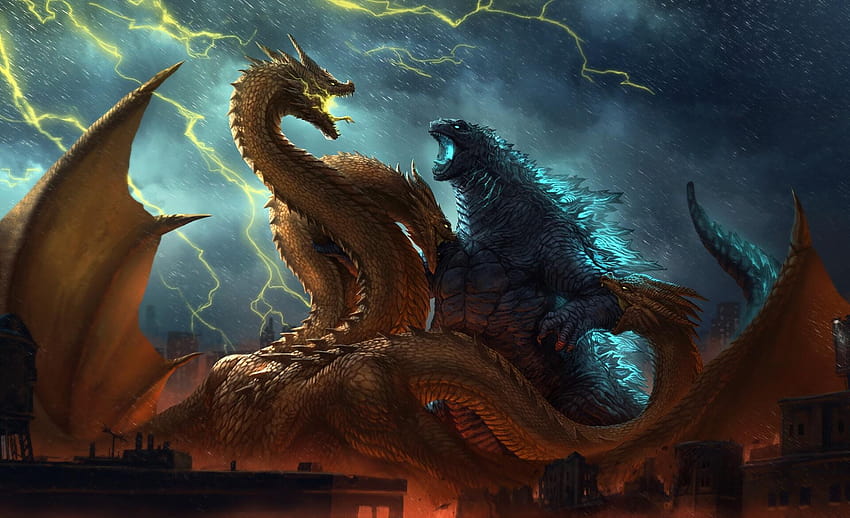 Godzilla vs King Ghidorah Rey de los monstruos, Cine fondo de pantalla