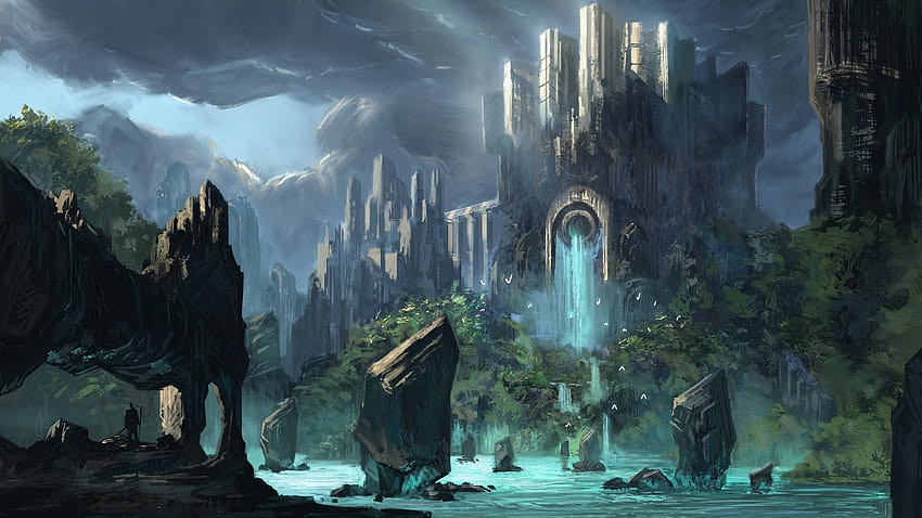 Dunkle Fantasy-Hintergründe mit hoher, dunkler Science-Fiction HD-Hintergrundbild