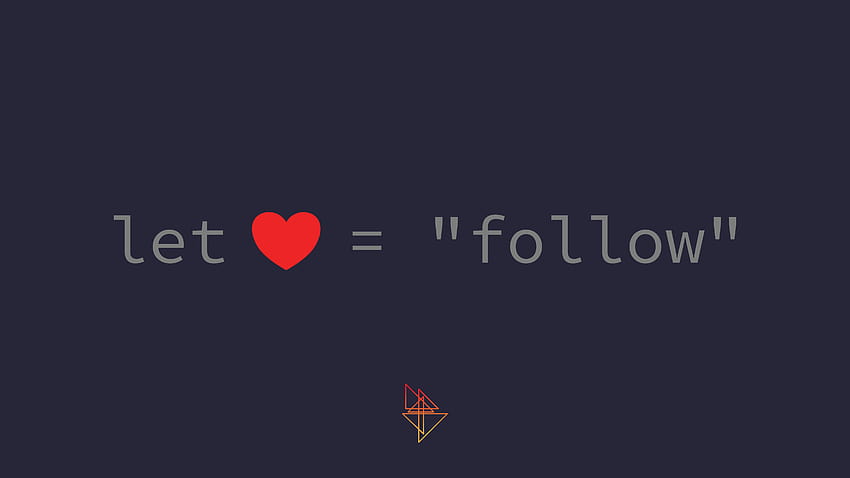 Let love = follow text overlay, code, programming, swift, eat sleep code repeat HD wallpaper