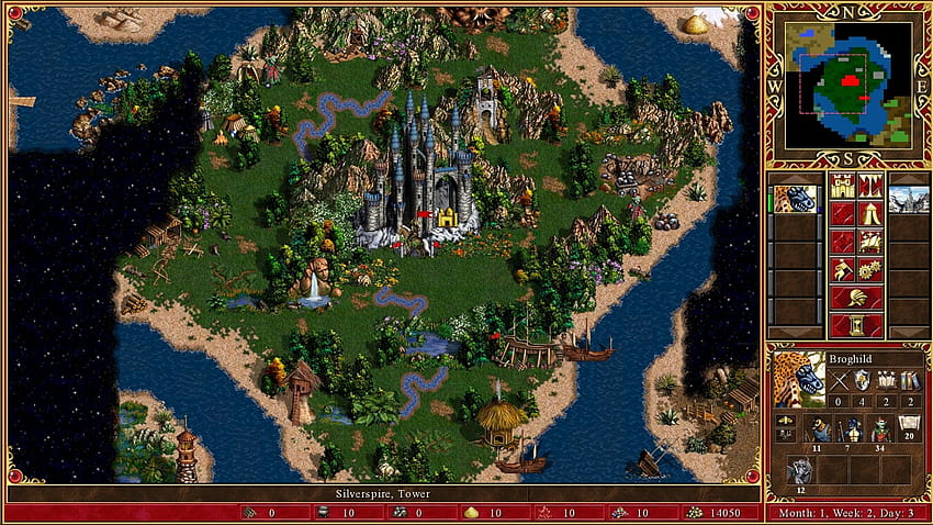 Heroes of Might & Magic III, carte au trésor magique Fond d'écran HD