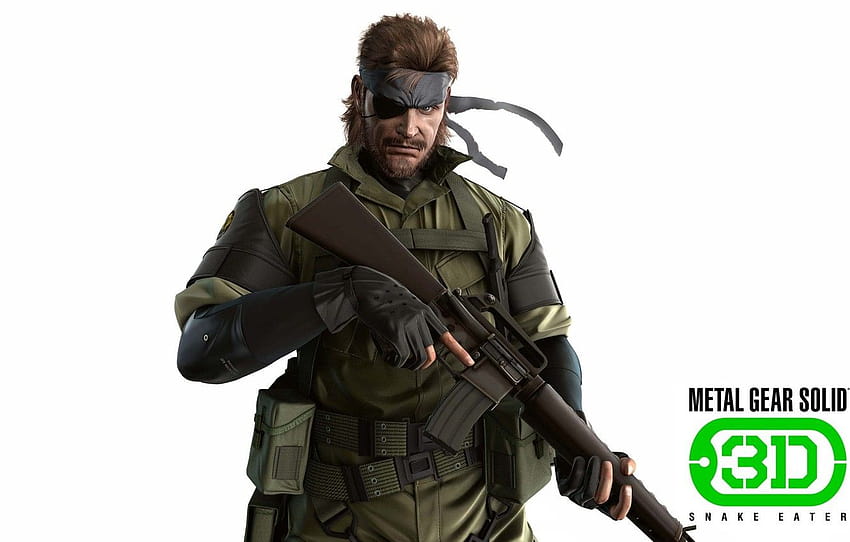 pistolet, gra, żołnierz, broń, wojna, Snake, szpieg, Metal Gear, człowiek, bohater, M16, karabin, wojownik, pas, rękawiczki, potężny , sekcja игры Tapeta HD