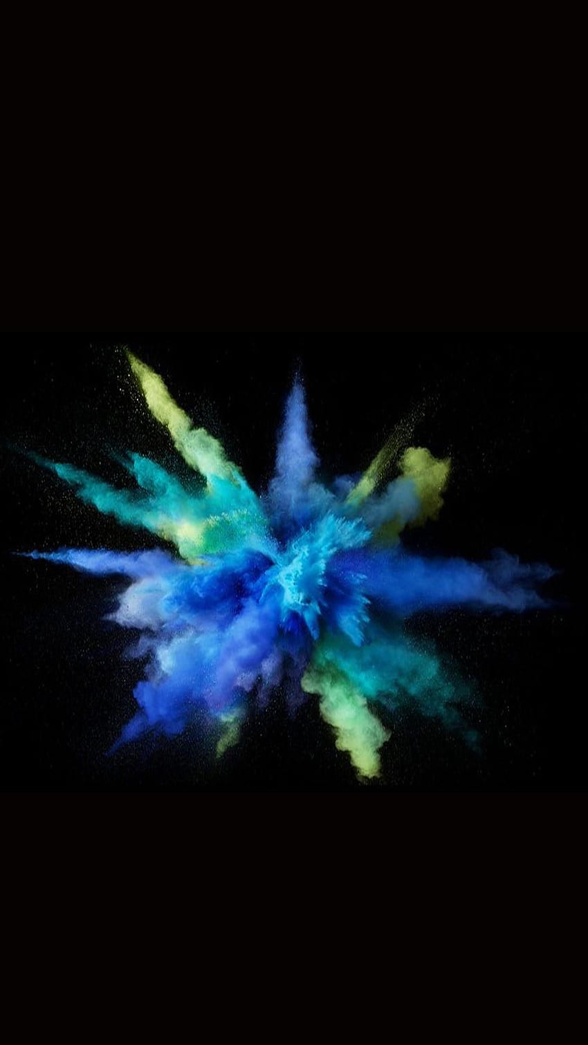 Blaugrüne Pulverexplosion, iPhone-Explosion HD-Handy-Hintergrundbild