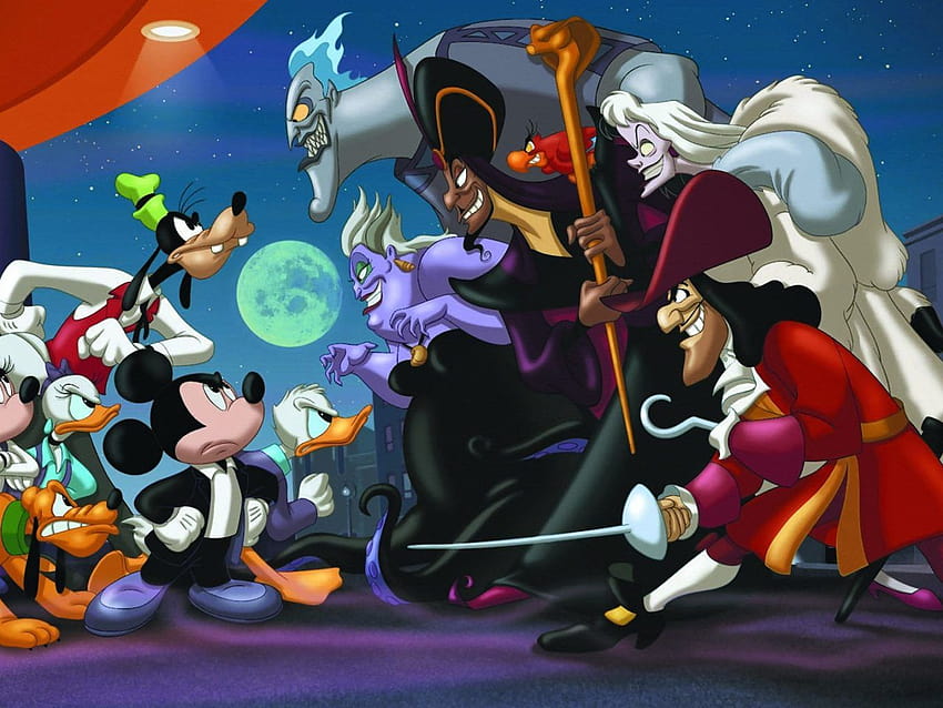 Heroes Of Disney Cartoon malvado Mickey Mouse E Minnie Pato Donald Com Daisy Pluto E Pateta Disney 1920x1080 : 13 papel de parede HD