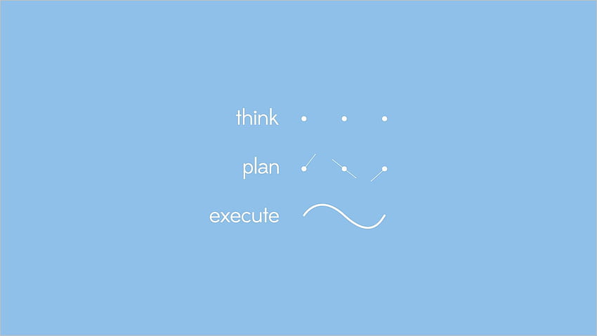 Think Plan Execute, execution HD wallpaper