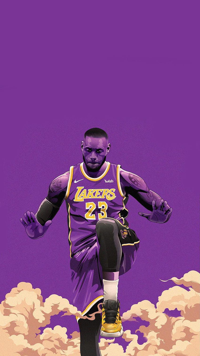 Lebron Lakers 2020, aesthetic lakers HD phone wallpaper