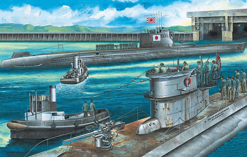 Submarine, Germany, Japan, U, imperial japan HD wallpaper