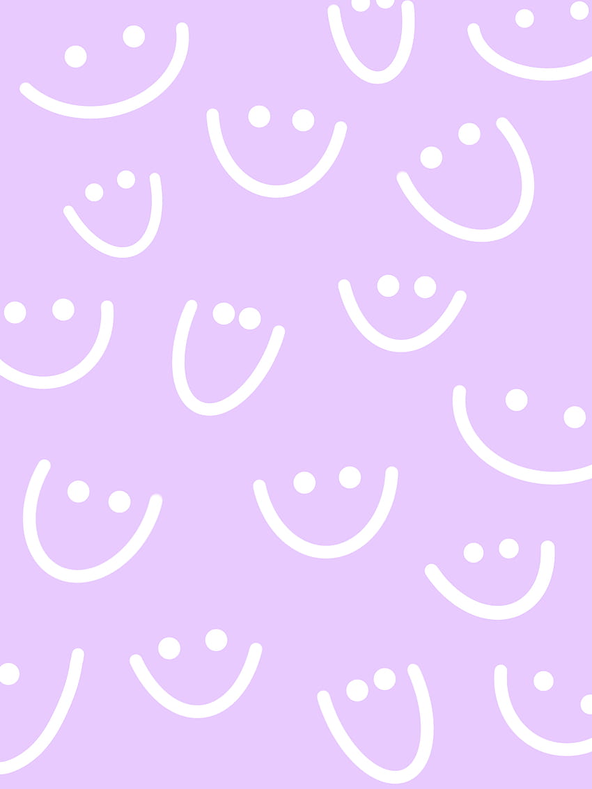 Smiley-Hintergrund, lila Smiley-Gesicht HD-Handy-Hintergrundbild
