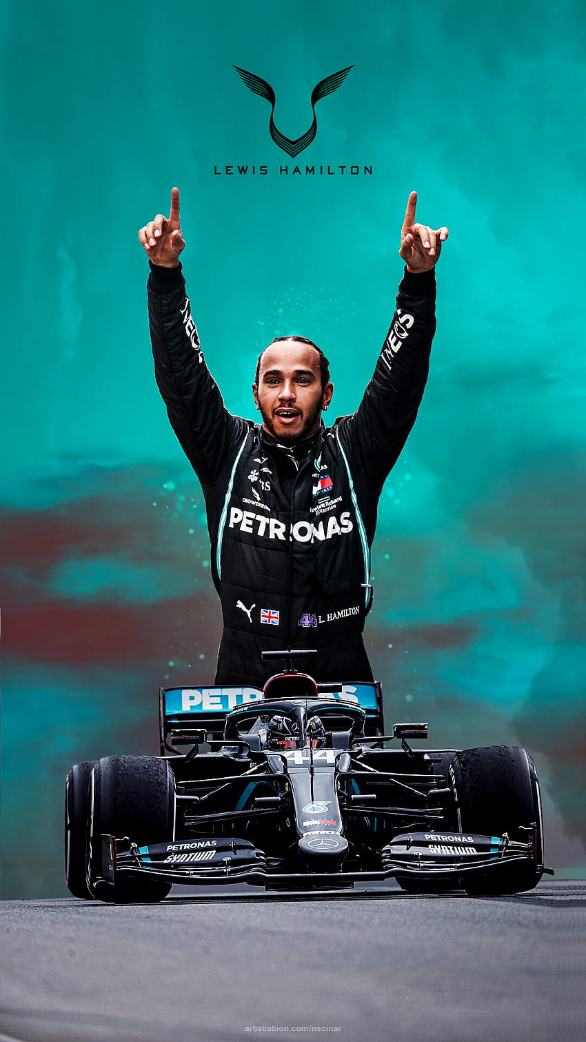 ArtStation, Lewis Hamilton F1 HD-Handy-Hintergrundbild