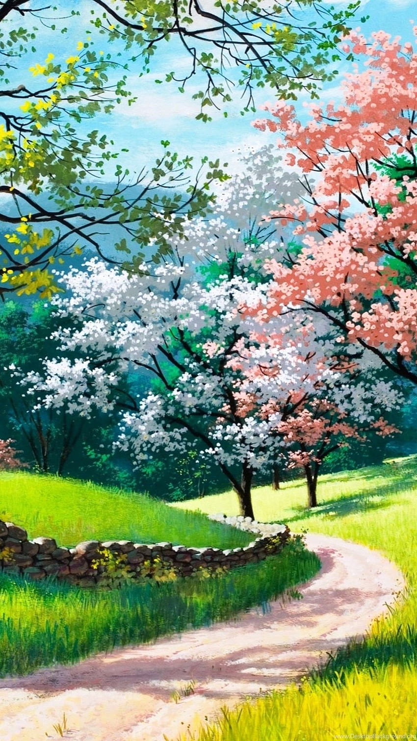 春の自然の背景、自然アンドロイド HD電話の壁紙
