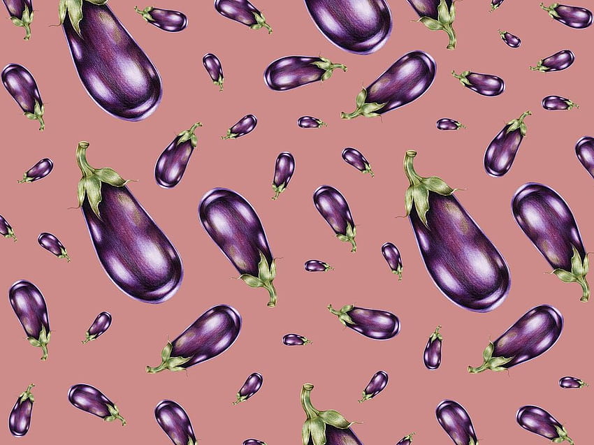 Cute Eggplant Mobile Phone Background Wallpaper Wallpaper Image For Free  Download  Pngtree
