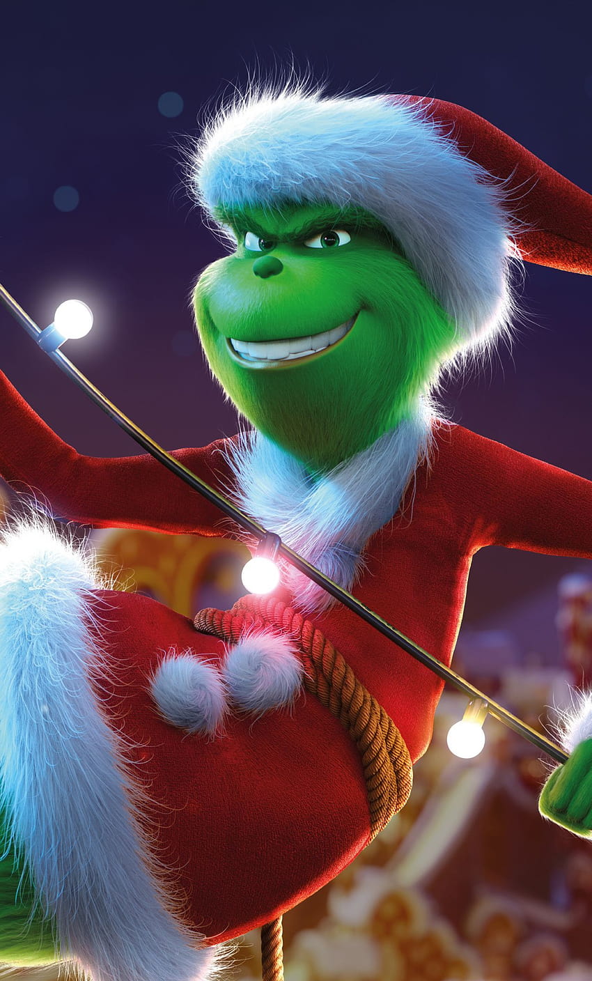 The Grinch, movie, Christmas, Animation movie, 2018, 1280x2120, funny christmas movie HD phone wallpaper