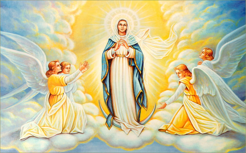 The Queenship Of The Blessed Virgin Mary, assumption of mary HD wallpaper