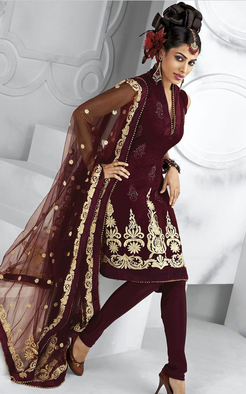 Salwar Kameez Dupatta Dress Design Patterns für Mädchenmode 2011 HD-Handy-Hintergrundbild