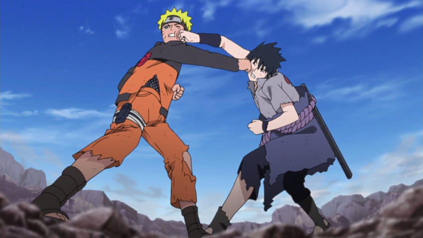 25 revelaciones salvajes sobre la rivalidad de Naruto y Sasuke, naruto y sasuke peleando fondo de pantalla