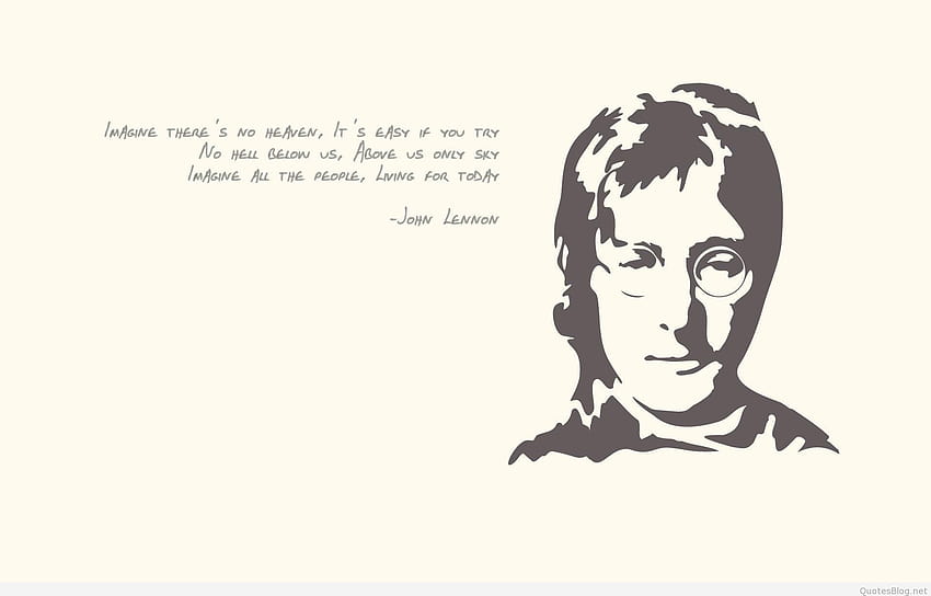 Najlepsze cytaty Johna Lennona i wyobraź sobie Johna Lennona Tapeta HD