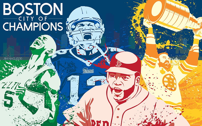Erstaunliche Boston Sports Teams, Boston City HD-Hintergrundbild